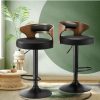 Home And Lifestyle Oikiture Bar Stools | Oikiture 2?Bar Stools Kitchen Gas Lift Swivel Chairs Stool Wooden Barstool Black