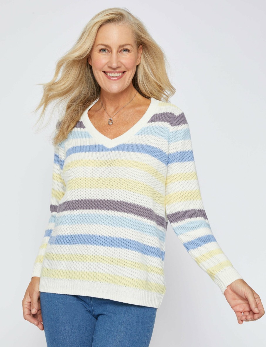 Women Millers Jumpers | Millers Long Sleeve Stripe Jumper