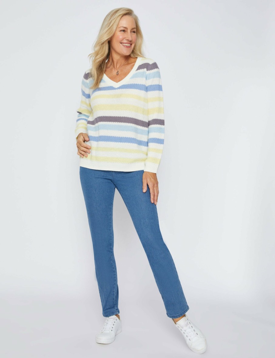 Women Millers Jumpers | Millers Long Sleeve Stripe Jumper