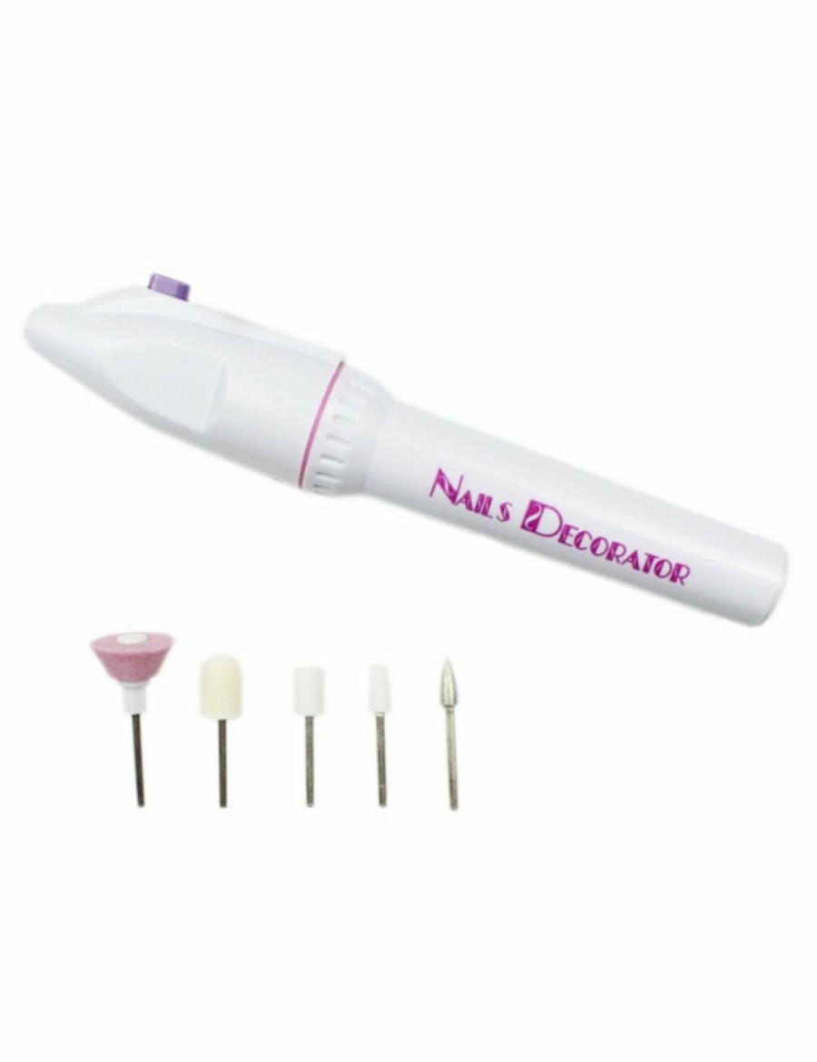 Beauty ICB | Electric Nail File Set - 5 Head Set For Grinding And Polishing - Salon Manicure And Pedicure At Home