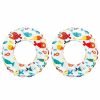 Outdoors INTEX | 2Pk Intex Lively Print 51Cm Swim Rings Assorted Inflatable Kids Floats 3-6Y+