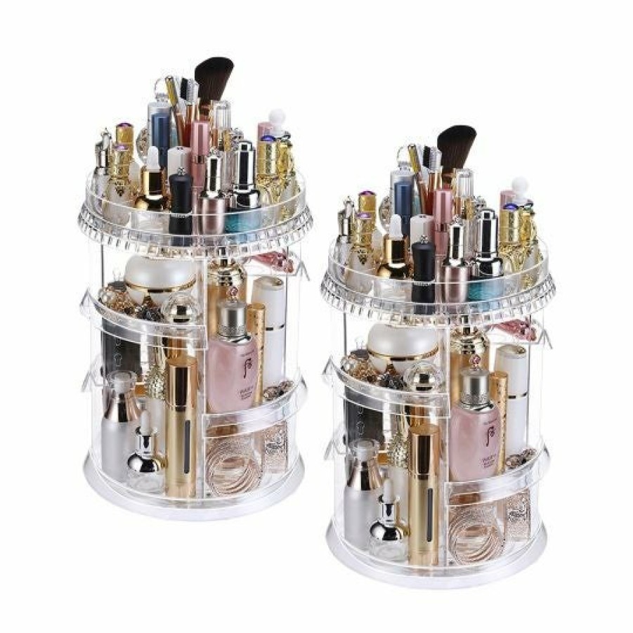 Beauty Soga | Soga 2X 360 Degree Rotating Makeup Organiser Cosmetics Holder Display Stand Skincare Home Decor