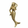 Home And Lifestyle MAINE & CRAWFORD Outdoors | Maine & Crawford Belize 14X6Cm Mermaid Door Knocker Hanging Decor Antique Brass