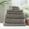 Home And Lifestyle Renee Taylor Bath Towels | Renee Taylor Cobblestone 650 Gsm Cotton Ribbed Towel Packs 7Pc