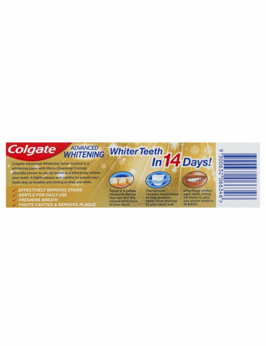 Beauty COLGATE | 6X Colgate Toothpaste Advanced Whitening Tartar Control 120G Teeth Cleaning