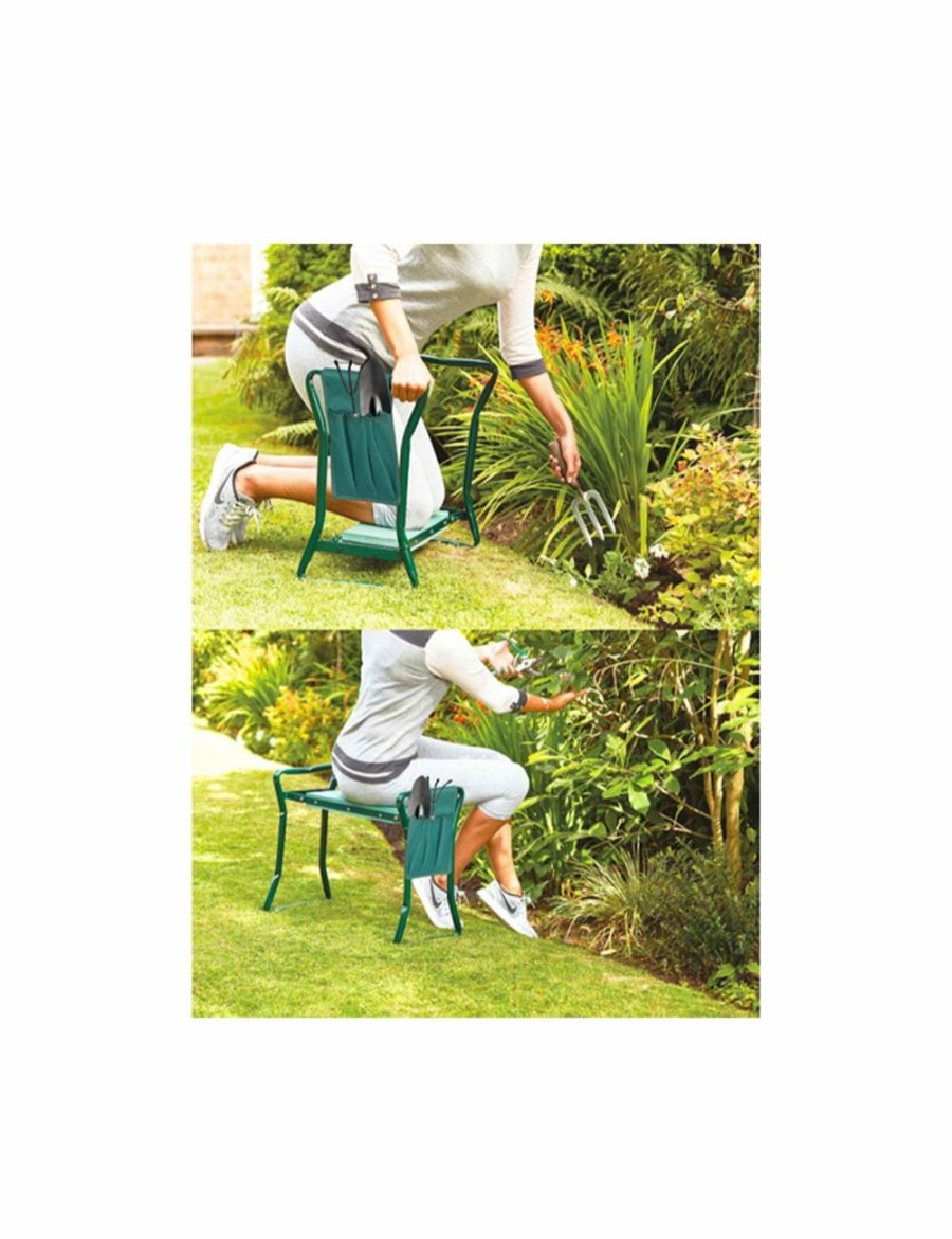 Outdoors HERCULES Garden Tools | Hercules 2 In 1 Portable Outdoor Home Foldable Garden Kneeler/Seat Green 59X49Cm