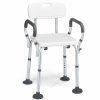 Home And Lifestyle Costway Bathroom Fixtures | Costway Adjustable Shower Chair Non-Slip Bath Stool Seat Aid Bench Bathroom W/Shower Head Holder & Padded Armrest