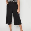 Women Millers Crops & Capris | Millers Crop Length Wide Leg Button Tab Detail At Waist Linen Blend Pant