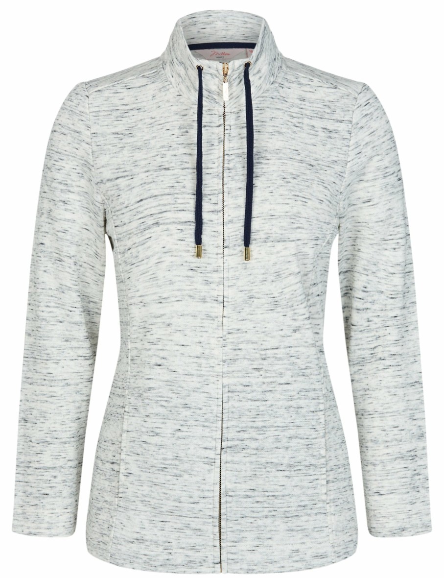 Women Millers Jackets | Millers Long Sleeve Melange Zipped Jacket