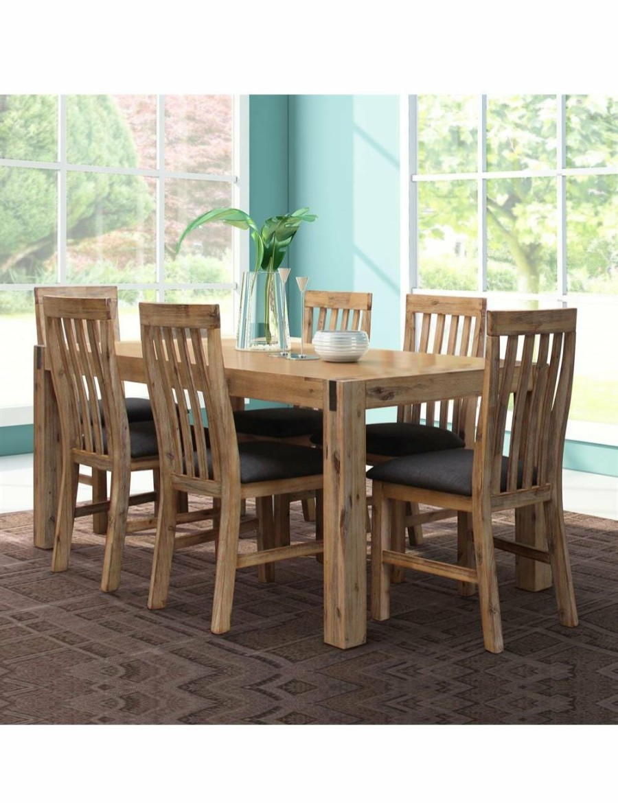 Home And Lifestyle Melbournians Furniture Dining Sets | 7 Pieces Dining Set Oak Colour