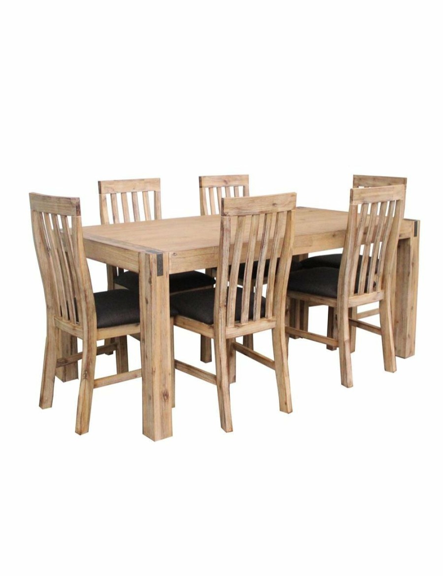 Home And Lifestyle Melbournians Furniture Dining Sets | 7 Pieces Dining Set Oak Colour