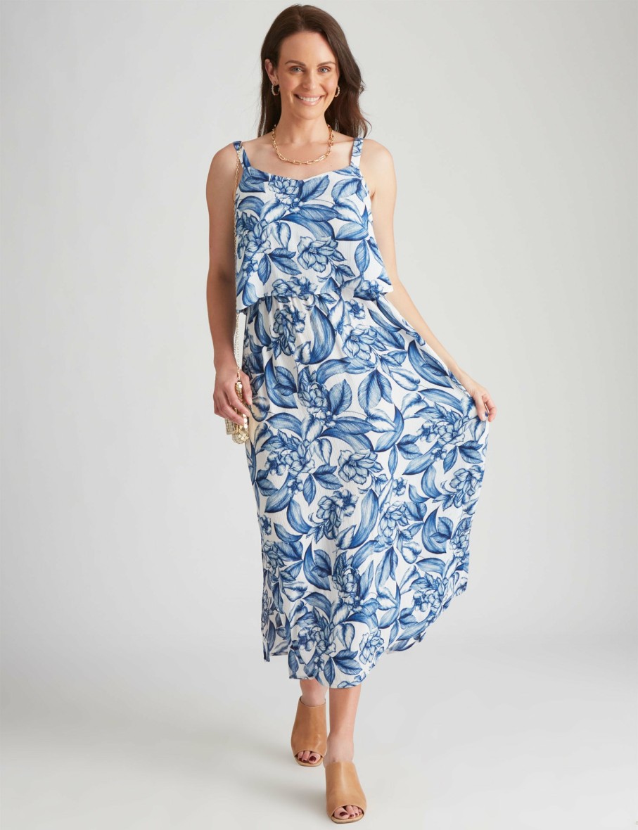 Women Millers Maxi Dresses | Millers Layered Crinkle Maxi Dress