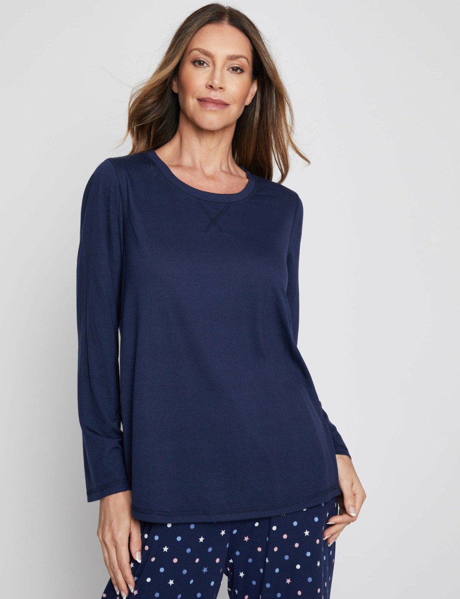 Women Millers Pyjamas | Millers Long Sleeve Crew Neck Pj Top