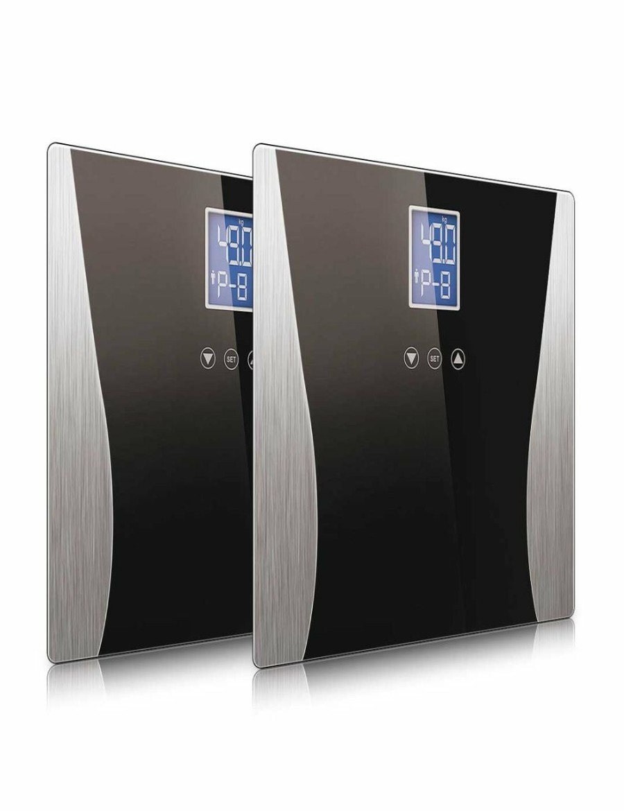 Home And Lifestyle Soga Bathroom Scales | Soga Digital Body Fat Lcd Bathroom Scale Black 2Pack