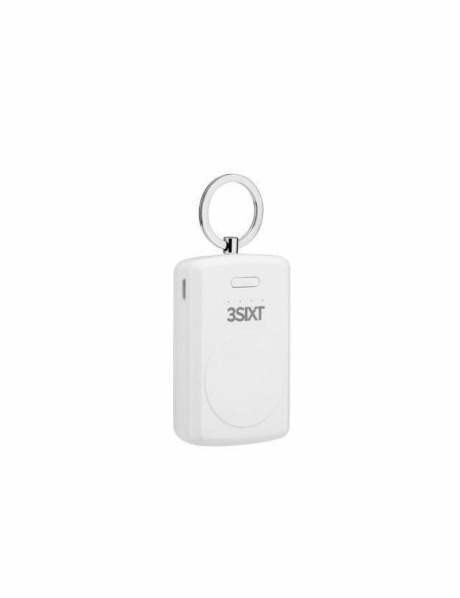 Home And Lifestyle 3SIXT Powerbanks | 3Sixt Jetpak 1000Mah Power Bank 3S-1187 Keyring Charger For Apple Watch White