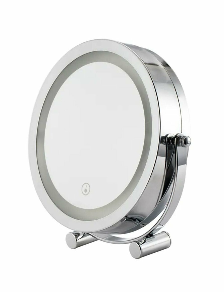 Beauty CLEVINGER | Clevinger 20Cm San Marino Led Illuminated Cosmetic Makeup Mirror Magnifying Slv