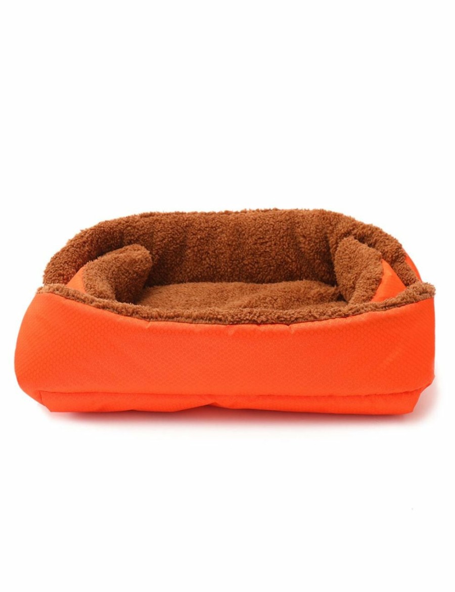 Home And Lifestyle Soga Pet Beds | Soga 2X Orange Dual-Purpose Cushion Nest Cat Dog Bed Warm Plush Kennel Mat Pet Home Travel Essentials