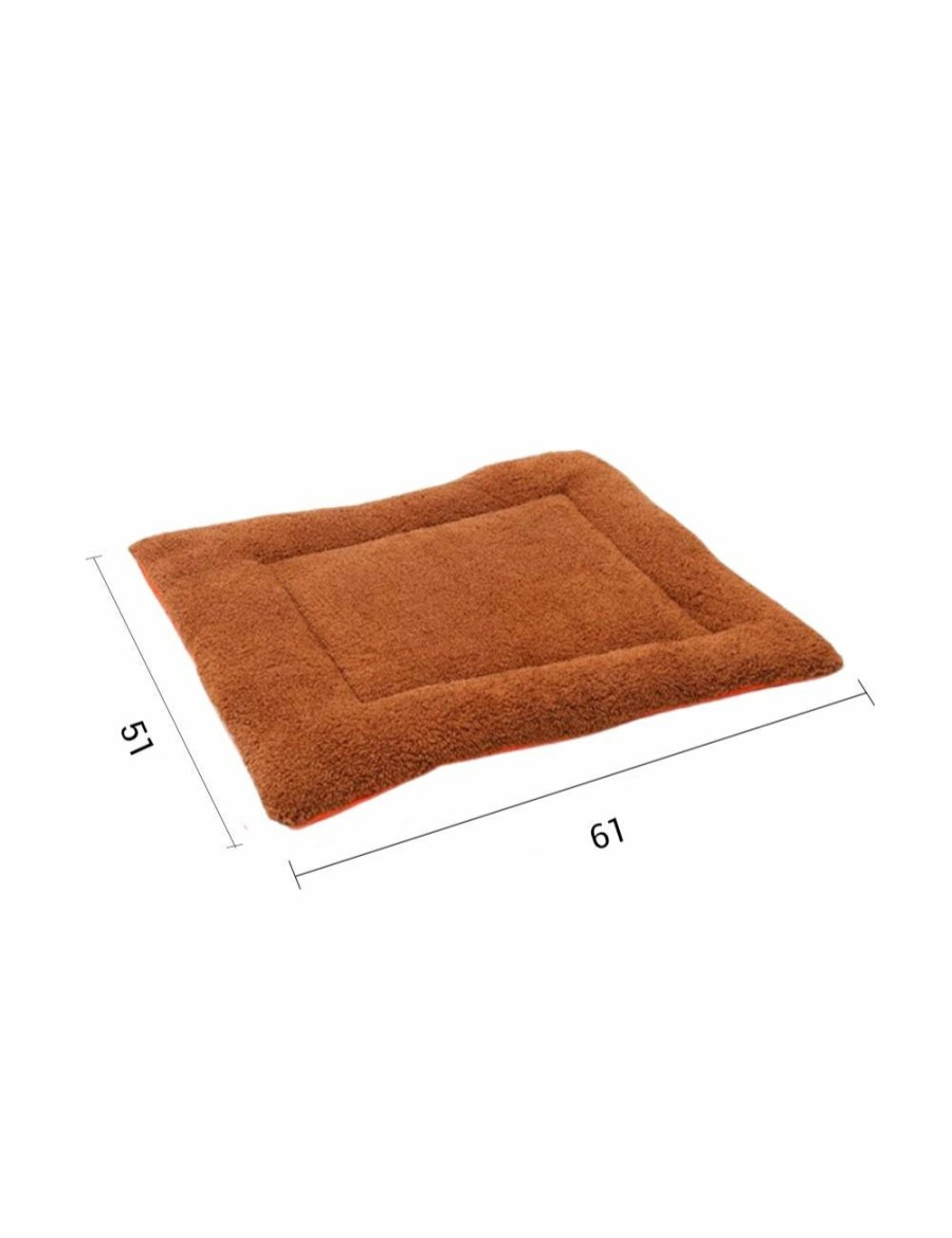 Home And Lifestyle Soga Pet Beds | Soga 2X Orange Dual-Purpose Cushion Nest Cat Dog Bed Warm Plush Kennel Mat Pet Home Travel Essentials