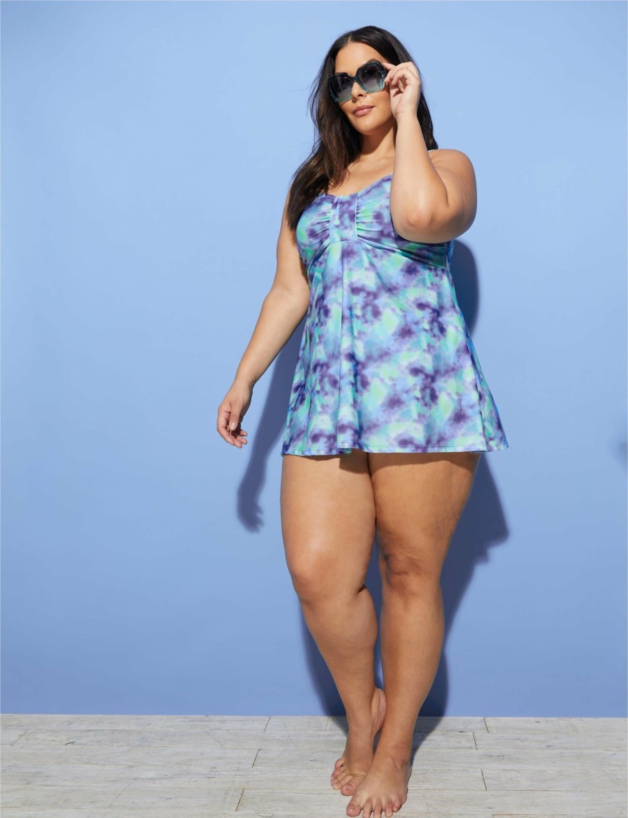 Women Autograph Swimdress | Autograph Rouched Front Swim Dress