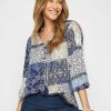 Women Millers Shirts & Blouses | Millers Long Sleeve Border Print Blouse