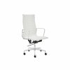 Home And Lifestyle NNEKGE Office Chairs | Nnekge Replica Eames Group Standard Aluminium High Back Office Chair (White Leather)