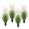 Home And Lifestyle Soga Artifical Plants | Soga 4X 137Cm Green Artificial Indoor Potted Bulrush Grass Tree Fake Plant Simulation Decorative