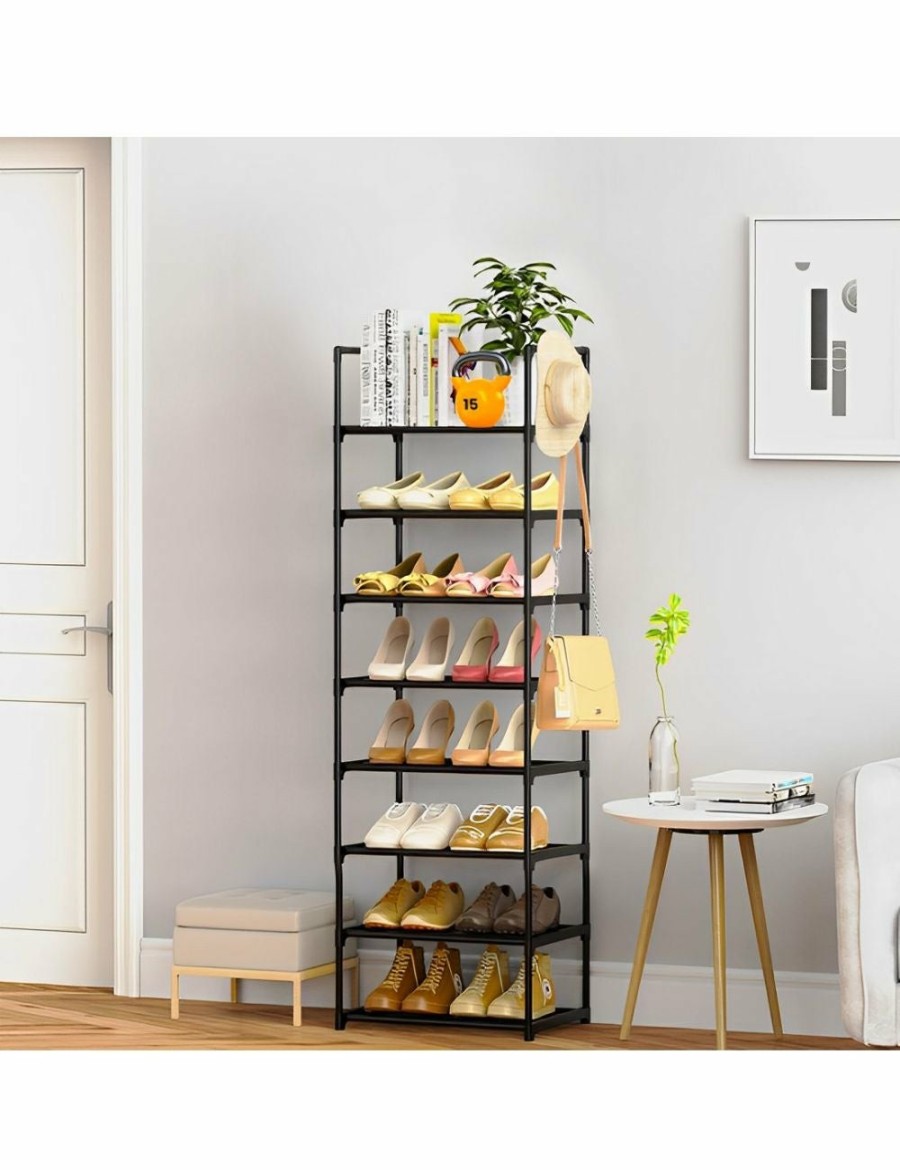 Home And Lifestyle Soga Bedroom Storage | Soga 8 Tier Shoe Storage Shelf Space-Saving Caddy Rack Organiser With Handle