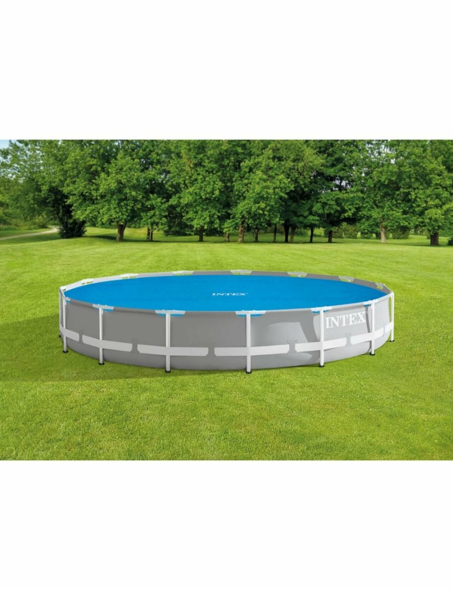 Outdoors INTEX | Intex 4.57M Above Ground Round Solar Heating Outdoor Pool Protective Cover Set