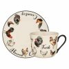 Home And Lifestyle ASHDENE Tea & Coffee | Ashdene Heartland Printed Drinking Tea Cup W/Saucer Set 400Ml New Bone China