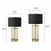 Home And Lifestyle Soga Lamps | Soga Golden Base Table Lamp With Dark Shade 2Pack