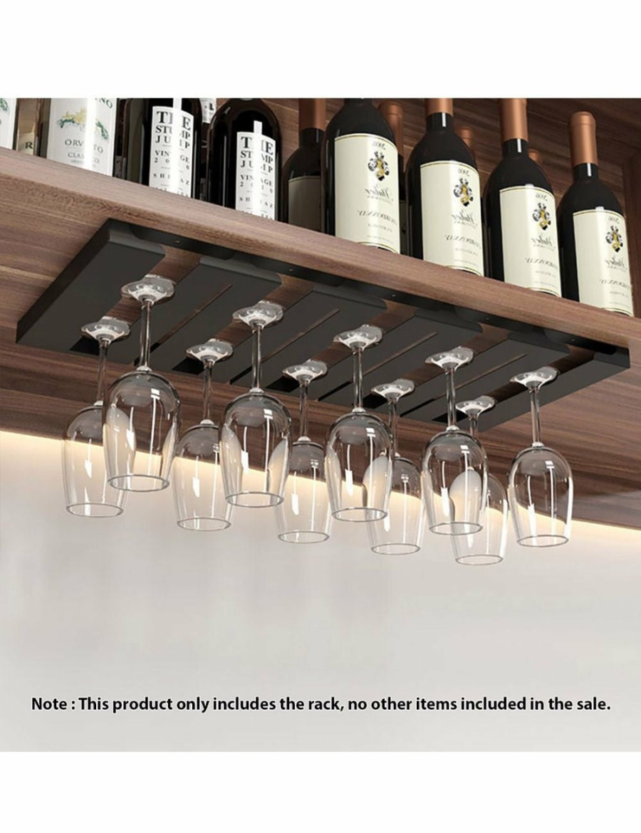 Home And Lifestyle Soga Barware | Soga 54Cm Wine Glass Holder Hanging Stemware Storage Organiser Kitchen Bar Restaurant Decoration