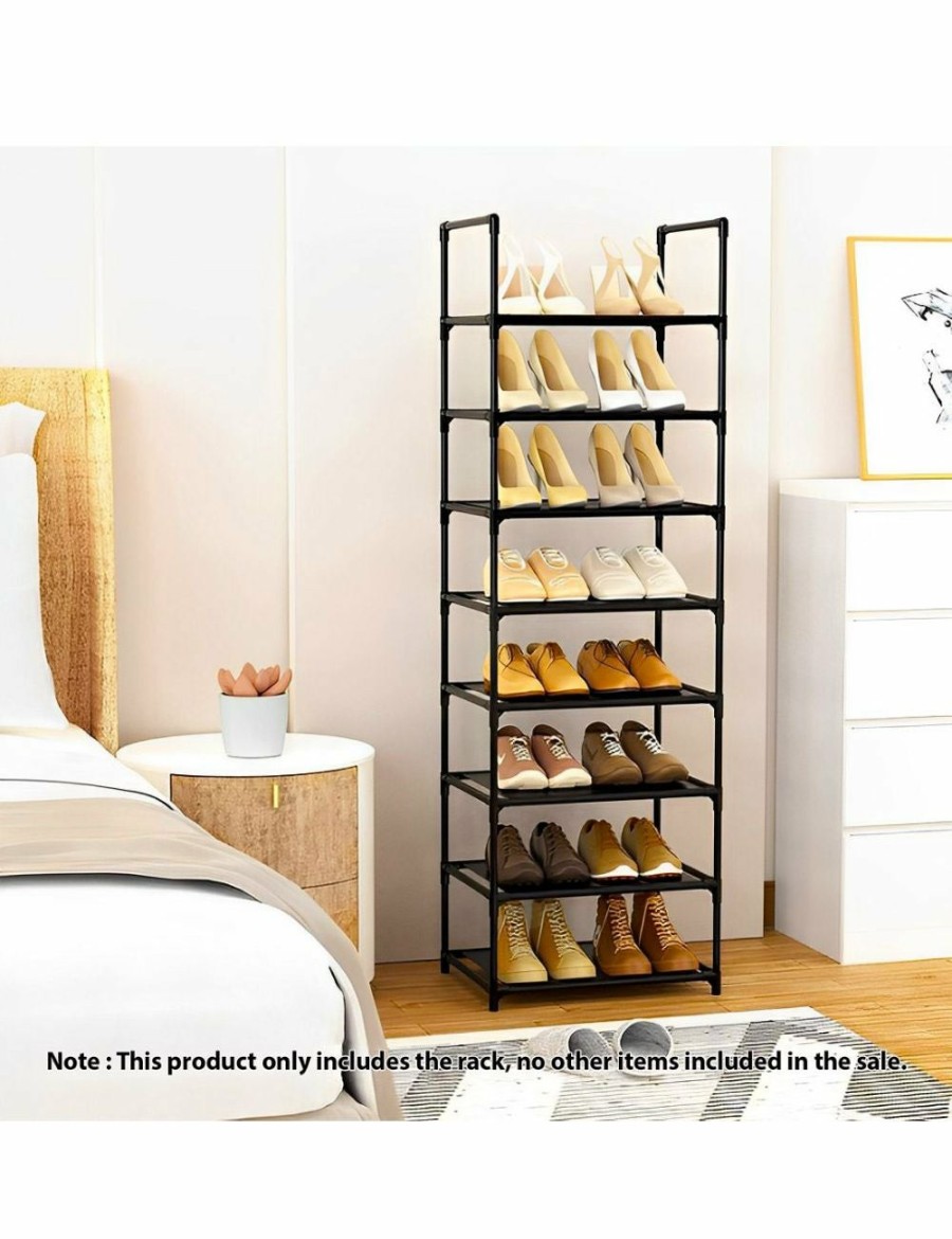 Home And Lifestyle Soga Bedroom Storage | Soga 2X 8 Tier Shoe Storage Shelf Space-Saving Caddy Rack Organiser With Handle