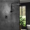 Home And Lifestyle Welba Bathroom Fixtures | Welba 250Mm Rain Shower Head Set With Mixer Square 3-Mode Handheld Shower Black