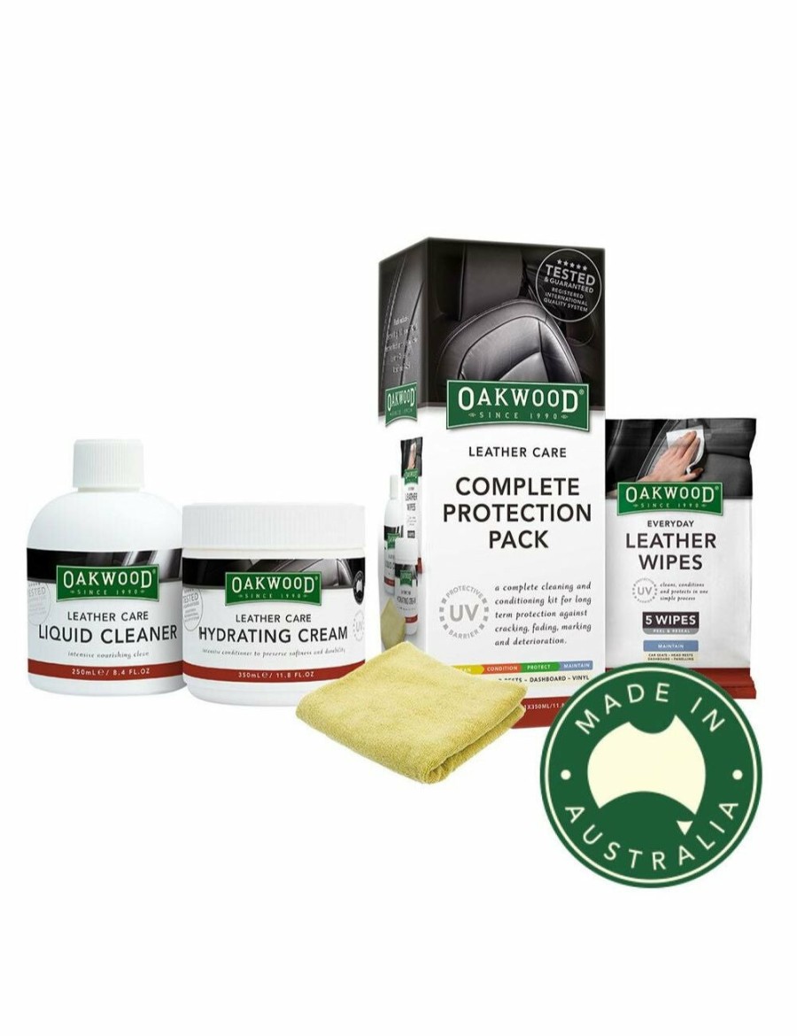 Home And Lifestyle OAKWOOD Tools & Accessories | Oakwood Car Interior Leather Care Complete Protection Pack