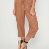 Women Millers Pants | Millers Crop Length Yarn Dyed Stripe Drawcord Waist Linen Blend Pant