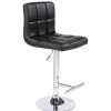 Home And Lifestyle Melbournians Furniture Bar Stools | 2X Black Bar Stools Faux Leather Mid High Back Adjustable Crome Base Gas Lift Swivel Chairs