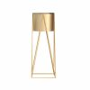 Home And Lifestyle Soga Pots & Planers | Soga 50Cm Gold Metal Plant Stand With Gold Flower Pot Holder Corner Shelving Rack Indoor Display