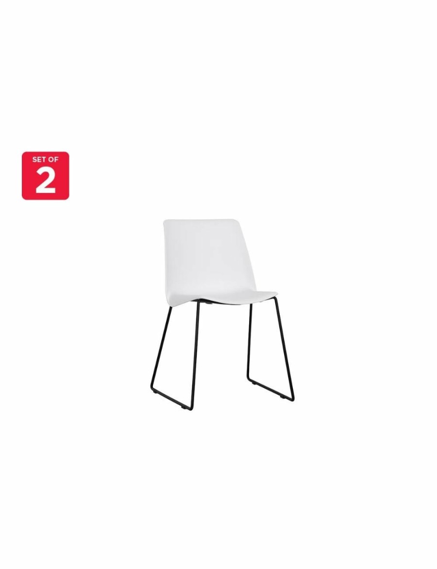 Home And Lifestyle NNEKGE Chairs | Nnekge Set Of 2 Timothy Dining Chairs (White)