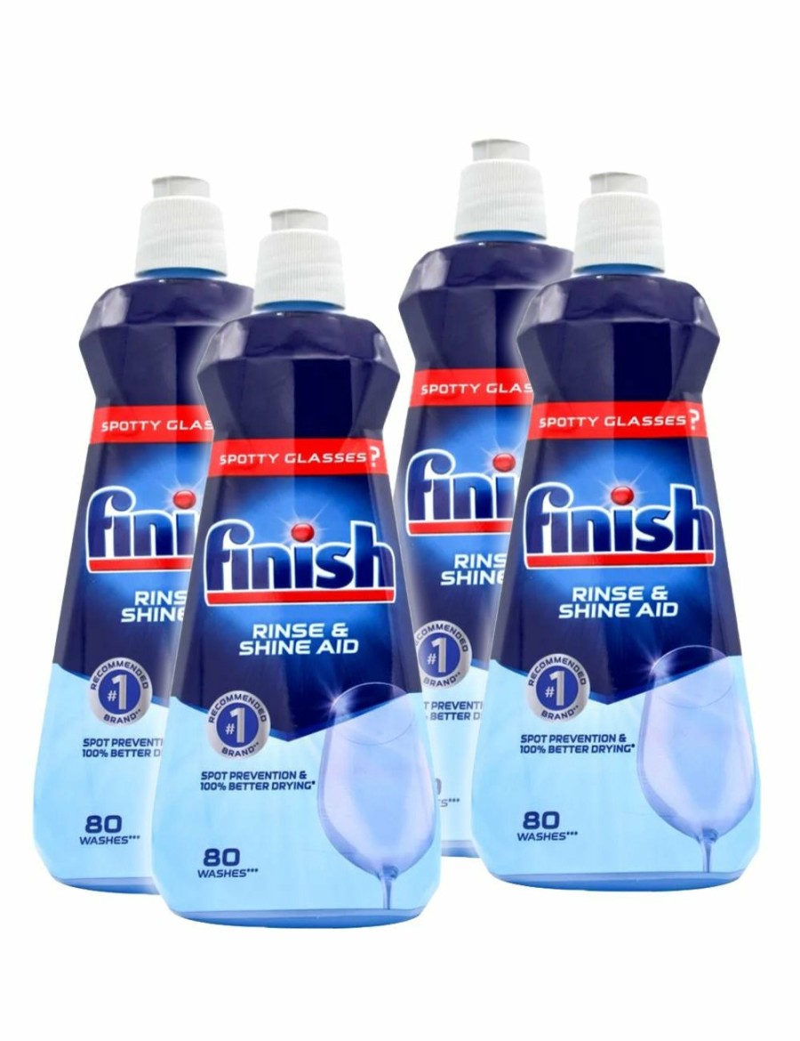 Home And Lifestyle FINISH Household Cleaning | 4X Finish Rinse & Shine Aid Drying Liquid Prevents Water Spots Dishwashing 400Ml