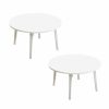 Home And Lifestyle Soga Desks | Soga White Portable Floor Table Small Round Space-Saving Mini Desk Home Decor