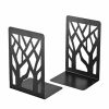 Home And Lifestyle HOD Health & Home Book Ends | Black Metal Non-Slip Bookend Bracket Heavy Book End Office Book Stopper Desk Organizer Book Holder Bookends Office Accessories