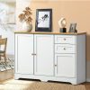 Home And Lifestyle Oikiture Storage | Oikiture Buffet Sideboard Cabinet Storage Cupboard Hallway Kitchen Drawers Table