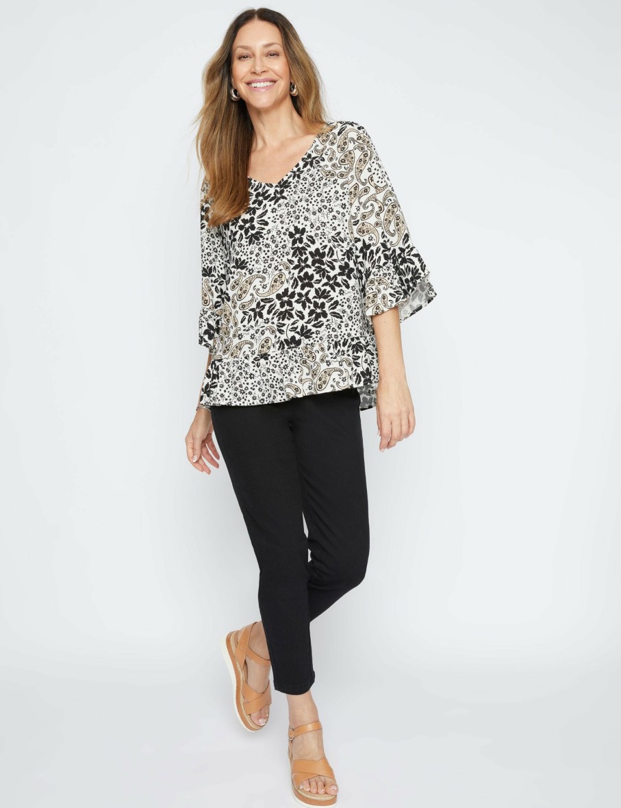 Women Millers Shirts & Blouses | Millers 3/4 Sleeve Frill Hem Blouse