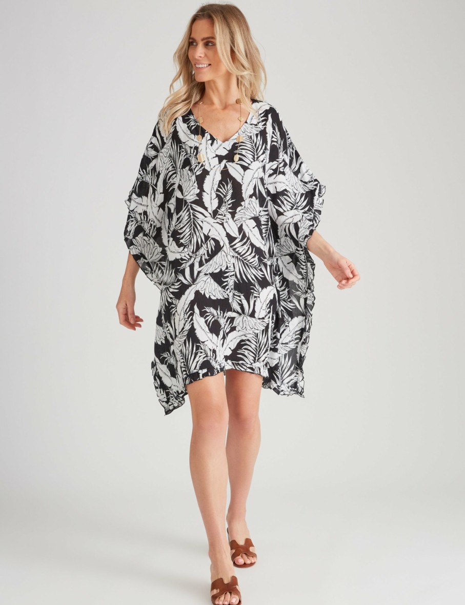 Women Millers Kaftans | Millers Extended Sleeve Frill Trim Kaftan