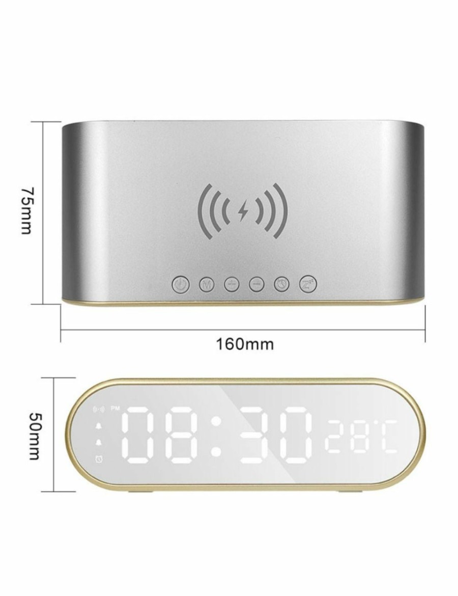 Home And Lifestyle ICB Clocks | Alarm Clock With Wireless Charger