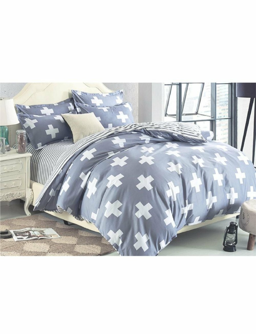 Home And Lifestyle Dreamfields Quilt Cover Sets | Dreamfields The Cross Design Quilt Cover Set