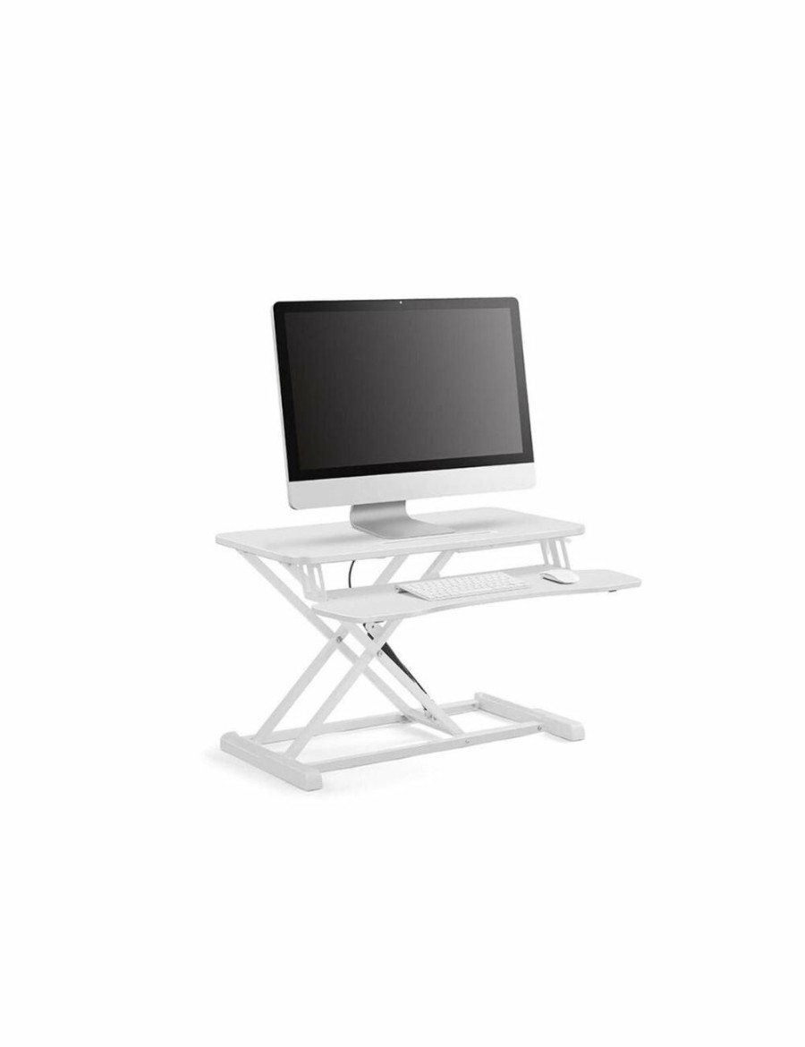 Home And Lifestyle NNEKGE Desks | Nnekge Pro Height Adjustable Sit Stand Desk Riser (Medium White)