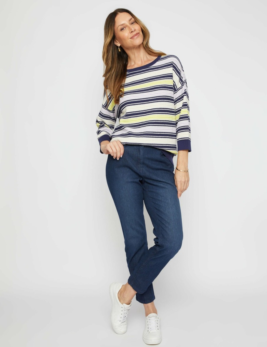 Women Millers Jumpers | Millers 3/4 Sleeve Fancy Stitch Jumper