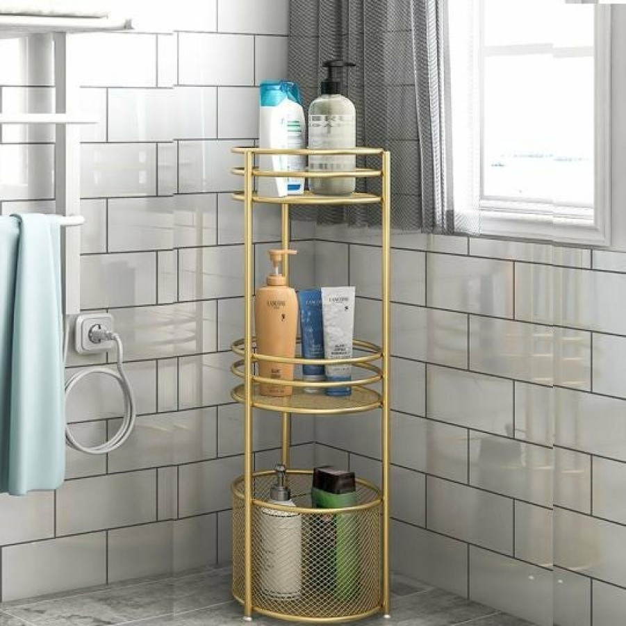 Home And Lifestyle Soga Bathroom Storage | Soga 2X 3 Tier Bathroom Freestanding Storage Shelf Multifunctional Display Rack Organiser With Basket