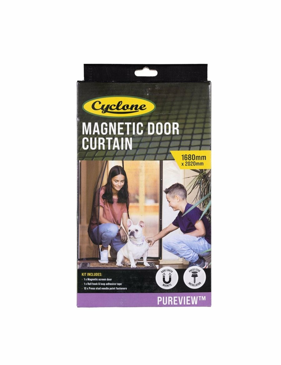 Home And Lifestyle CYCLONE Outdoors | Cyclone Pureview Magnetic Mosquito/Fly/Insect Screen Door Curtain 1680 X 2020Mm